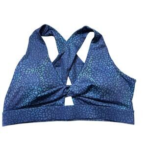 Fabletics Women's Plus Size Heatmap Leopard Oasis Twist Sports Bra Size 4X